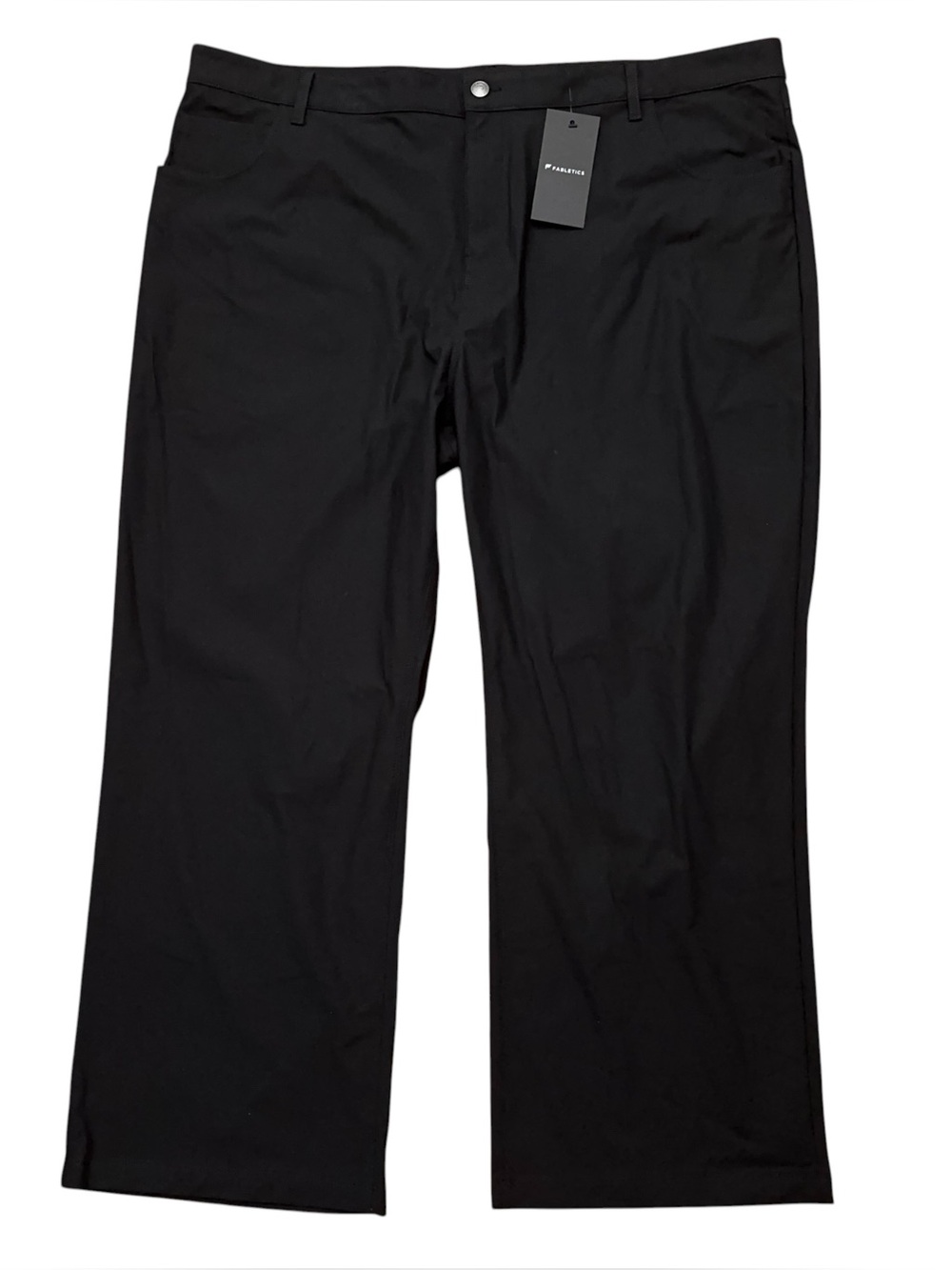 Fabletics Don 5-Pocket Pants Mens Size 44x30 Baggy Fit Lightweight Black NEW